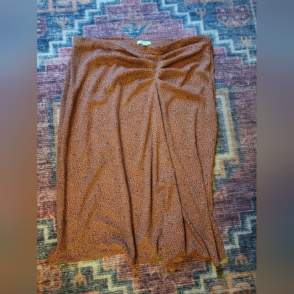 Calvin Klein animal print midi skirt